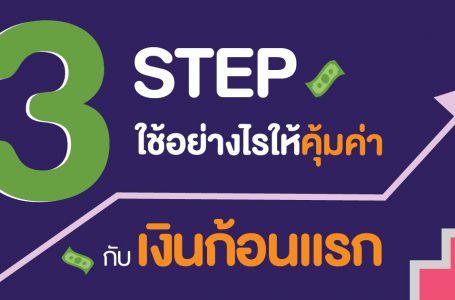 3 Step ใช้เงินอย่างไรให้คุ้มค่ากับเงินก้อนแรก