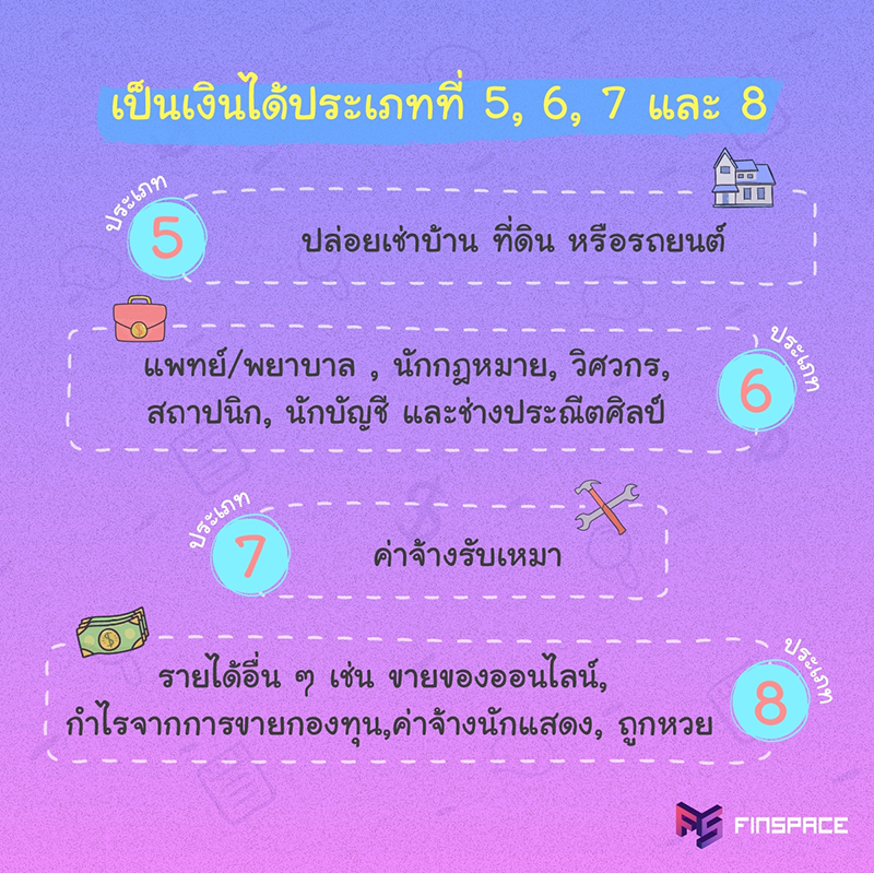 เงินได้ประเภท 5,6,7,8