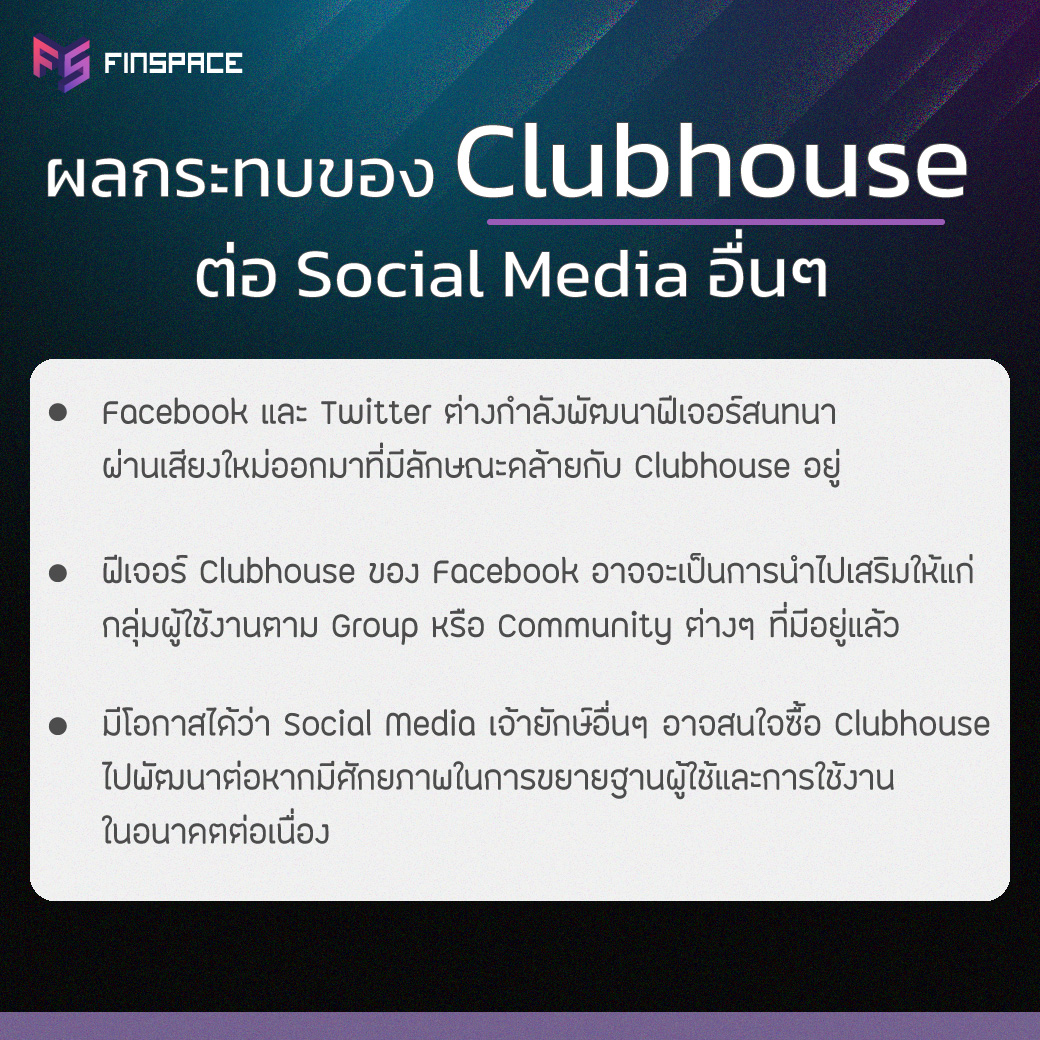 ผลกระทบของ Clubhouse ต่อ Social Media