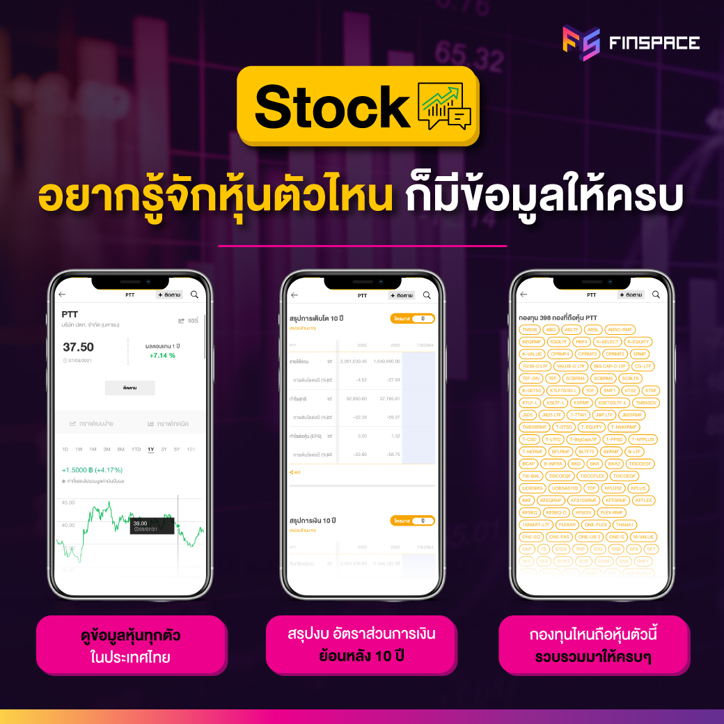 Stock ค้นหาข้อมูลหุ้นทุกตัวในประเทศไทย