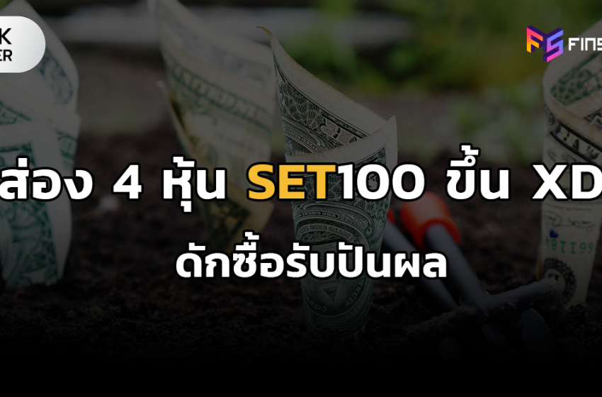  ส่อง 4 หุ้น SET100 ขึ้น XD ดักซื้อรับปันผล