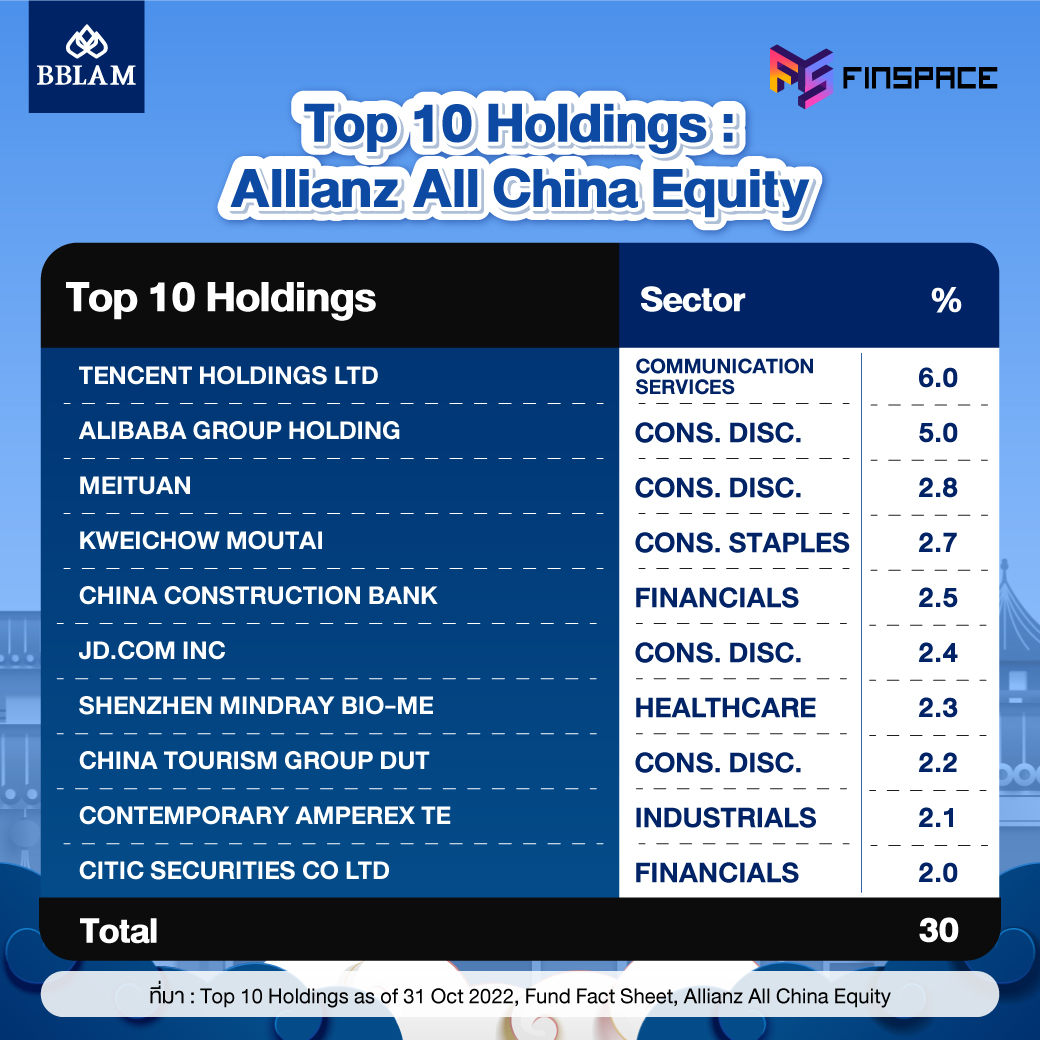 Top 10 Holdings Allianz All China Equity