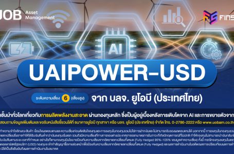 กองทุน UAIPOWER-USD ลงทุนในบริษัทชั้นนำ ด้านการผลิตพลังงานสะอาด ผ่านกองทุนหลัก เบื้องหลัง AI และ Data Center จาก บลจ. ยูโอบี (ประเทศไทย)